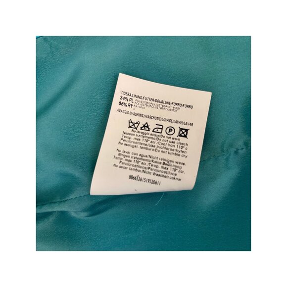 Zanella Blazer w/tags, Turquoise, Cotton Blend, Size 4 - Picture 6 of 7
